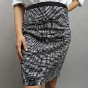 Express Monochrome Checkered Pencil Skirt Size 2